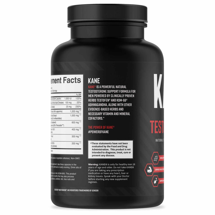 Power of KANE Natural Testosterone Booster Tongkat Ali KSM-66 Testofen Horny Goat